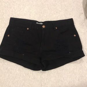F21 ripped denim shorts
